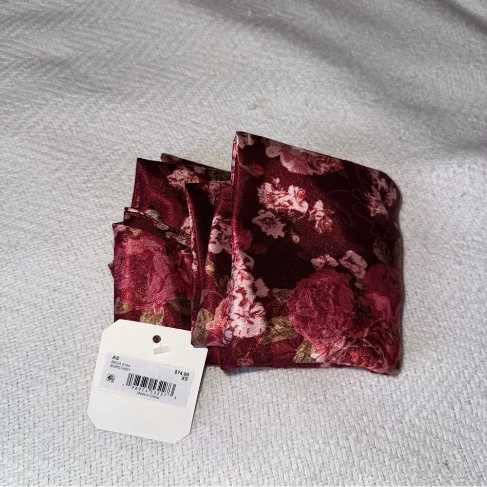 Altar'd State Cassidy Burgundy Floral A-Line Skirt - Picture 2 of 9